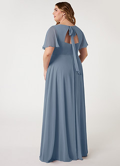 Azazie Kimber Bridesmaid Dresses Twilight A-Line Flounce Sleeve Chiffon Dress image8