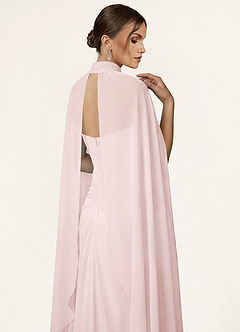 front Azazie Halter chiffon zwierige cape