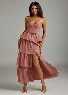 Azazie Kaiden Bridesmaid Dresses Cedar Rose A-Line Sweetheart Neckline Chiffon Dress image5