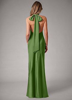 Azazie Velli Brudtärnklänningar Klä av Sjöjungfru i Stretch Satin Hög hals Basilika image5