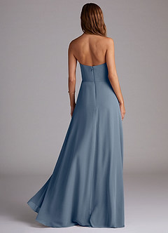 Azazie Wren Bridesmaid Dresses Twilight A-Line Side Slit Chiffon Convertible Dress image2