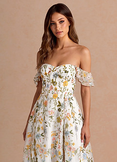 Denisse White Midi Dress image4