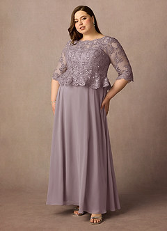Azazie Averie Mother of the Bride Dresses Dusk A-Line Boatneck Sequins Chiffon Dress image9