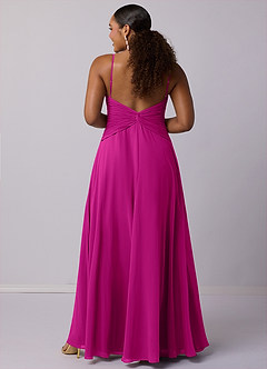 Barbie ♥ Azazie Jurken voor bruidsmeisjes Jurk van Chiffon met A-Lijn Fuchsia image9