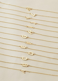 front 3-teiliges Armbandset mit Initialen zum Stapeln