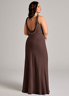 Azazie Rylina Bridesmaid Dresses Ganache Mermaid Pleated Chiffon Dress image8