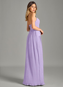 Azazie Becka Bridesmaid Dresses Lilac A-Line Strapless Chiffon Dress image5