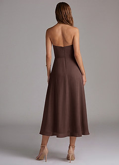 Azazie Wren Bridesmaid Dresses Ganache A-Line Strapless Chiffon Dress image2