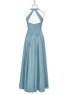Azazie Claudia Bridesmaid Dresses Moody Blue A-Line Sweetheart Neckline Chiffon Dress image8