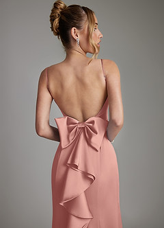 Azazie Zherra Abiti da Damigella Abito Sirena in Raso Elasticizzato Fiocco Rosetta image7