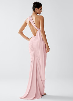 Lydia Powder Pink Stretch Knit Maxi Dress image6