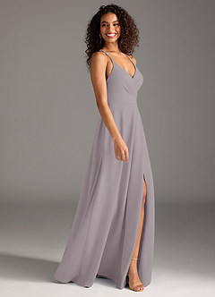Azazie Davis Bridesmaid Dresses Dusk A-Line Pleated Stretch Crepe Dress image5