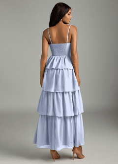 Azazie Kaiden Bridesmaid Dresses Ice A-Line Sweetheart Neckline Chiffon Dress image2