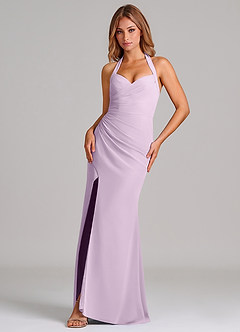 Azazie Emeria Bridesmaid Dresses Frosted Lilac Mermaid Sweetheart Neckline Chiffon Dress image1