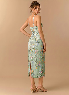 Paulina Light Green Midi Dress image4