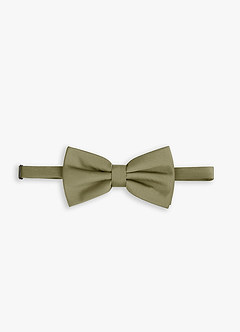 front Matching Color 4-Piece Stretch Satin Bow Tie Set