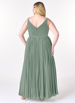 Azazie Raychelle Suknie dla druhen Linia A Pofałdowany Szyfon Długość kostki Sukienka image9