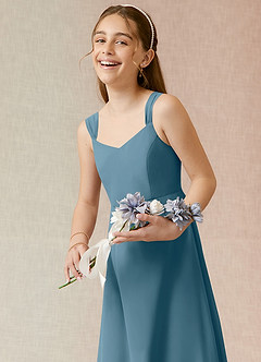 Azazie Denice Junior Bermuda A-Line Chiffon Dress image6