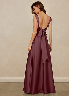 Christian Siriano Bridal for Azazie 1001 Bridesmaid Dresses Sangria A-Line Sweetheart Neckline Stretch Satin Dress image12