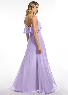 Azazie Jean Suknie dla druhen Linia A Szyfon Do ziemi Sukienka image2