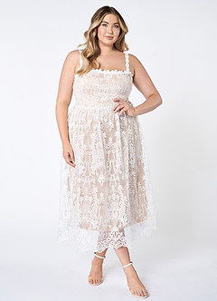 My Dearest White Lace Sleeveless Midi Dress image12