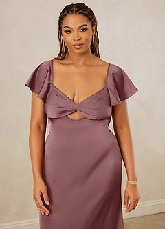 Christian Siriano Bridal for Azazie 1005 Bridesmaid Dresses Vintage Mauve Sheath Sweetheart Neckline Stretch Satin Dress image14