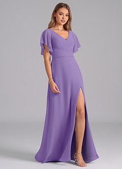 Azazie Ambrosia Bridesmaid Dresses Tahiti A-Line Pleated Chiffon Dress image5