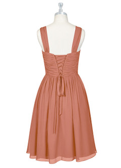 Azazie Angie Bridesmaid Dresses MAI TAI A-Line Corset Chiffon Dress image8