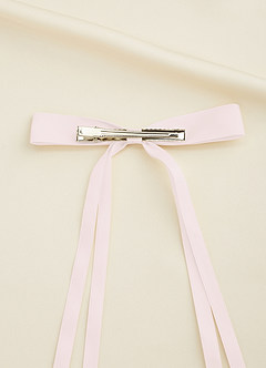 front Satin Bow Hair Clips