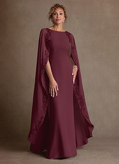 Azazie Artemisia 신부의 어머니 드레스 쉬스 레이스 쉬폰 플로어 길이 드레스 image1