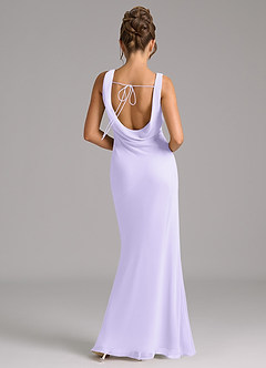 Azazie Rylina Bridesmaid Dresses Lilac Mermaid Pleated Chiffon Dress image6