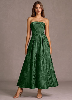 Vestido Verde Cazador Largo Kahlia image1