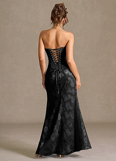 Mireya Black Corset Two-Piece Prom Dress image2
