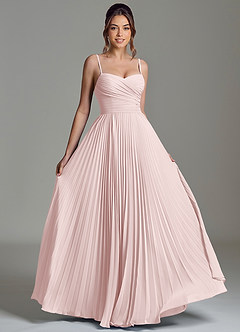 Azazie Catie Bridesmaid Dresses Blushing Pink A-Line Sweetheart Neckline Chiffon Dress image3