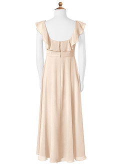 Azazie Jinny Junior Amethyst A-Line Ruched Chiffon Dress image5