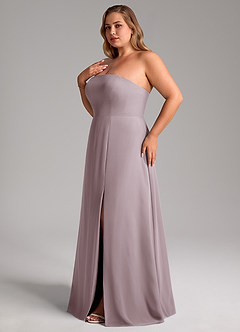 Azazie Wren Bridesmaid Dresses Dusk A-Line Side Slit Chiffon Convertible Dress image13