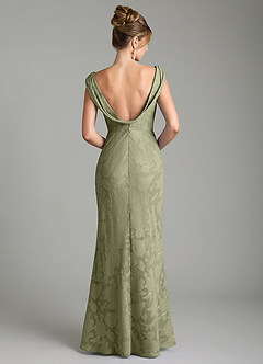 Azazie Kieryn Bridesmaid Dresses Pistachio Mermaid Pleated Floral Burnout Dress image7