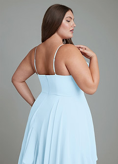 Azazie Zaina Bridesmaid Dresses Sky Blue A-Line Chiffon Dress image13