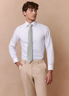 front Stretch Satin Wide Tie