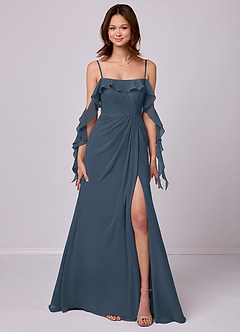Barbie ♥ Azazie Bridesmaid Dresses Neptune A-Line Off the Shoulder Chiffon Convertible Dress image7