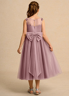 Azazie Snowball Girl Jurken voor bloemenmeisjes Baljurk Jurk van Tule Geplooid Stoffige Roos image2