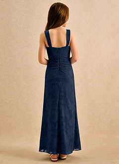 Azazie Brookie Girls Formal Venta final Vestido de Dusty Rose de Devorado Floral de Corte en A con Sin mangas image6