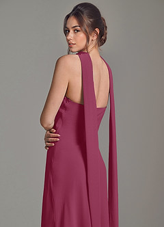 Azazie Ilana Bridesmaid Dresses Mulberry A-Line Strapless Chiffon Dress image6