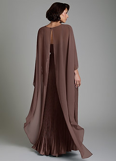 Azazie Micah Robes de demoiselle d'honneur Robe Trapèze Convertible en Satin extensible Corset Ganache image2