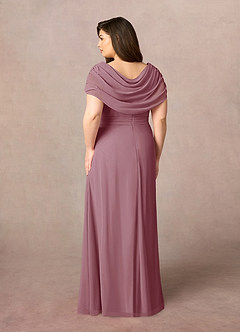 Azazie Mary Mother of the Bride Dresses Vintage Mauve A-Line Side Slit Chiffon Dress image8