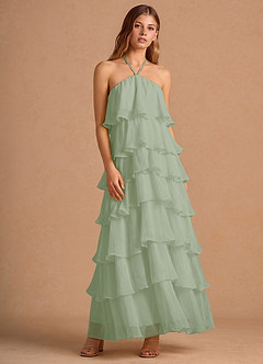 Vestido Verde Claro Largo Hesper image3