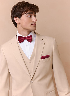 Matte Satin Bow Tie and Pocket Square Set