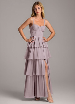 Azazie Alanna Bridesmaid Dresses Dusk A-Line Sweetheart Neckline Chiffon Dress image5