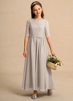 Azazie Pippin Junior Formal Flower Girl Klänningar Klä A-Line i Spets image1