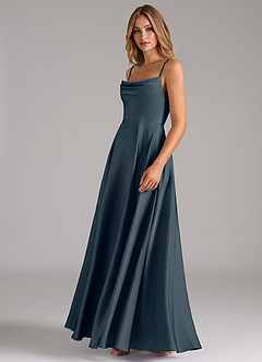 Azazie Elle Brautjungfernkleider A-Linie Plissee Stretch-Satin Kleid Zwielichtviolett image6